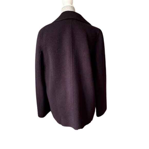 VINCE Oversized Double Breasted Wool Peacoat Jacket in Purple, SIZE LARGE - Picture 10 of 13